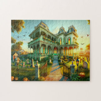 Haunted Estate "Raven's Roost" Creepy Dusk Jigsaw Puzzle
