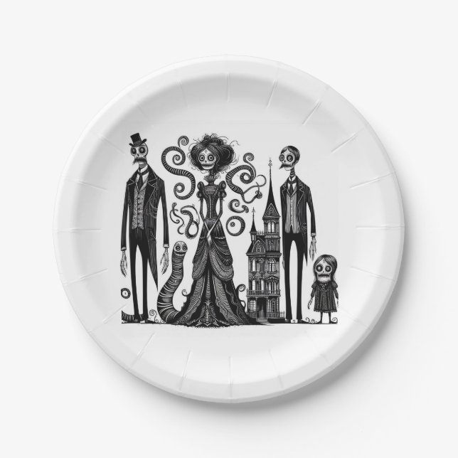 Haunted Feast Paper Plate (Front)