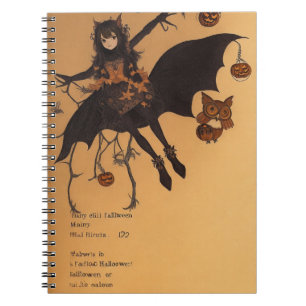 Haunted Forest Dreams Owl Carnet pour Halloween