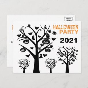 Haunted Forest Halloween Invitation Postcard
