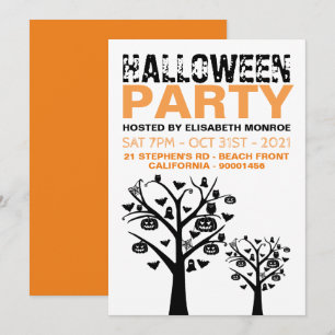 Haunted Forest Halloween Party Invitation
