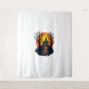 Haunted Forest – Spooky Halloween Nature Tee Tapestry