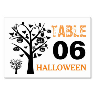 Haunted Forest Table Number