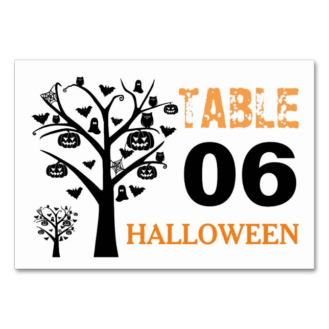 Haunted Forest Table Number (Front)