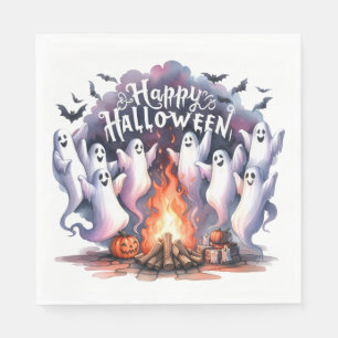 Haunted Fun Ghost Halloween Paper Napkin