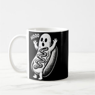 Haunted Ghost Hotdog Halloween Funny Foodie Coffee Mug