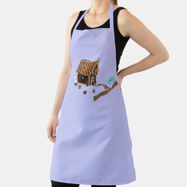 Haunted Gingerbread House apron (Insitu)