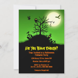 Haunted Grave Yard Halloween Party Invitation