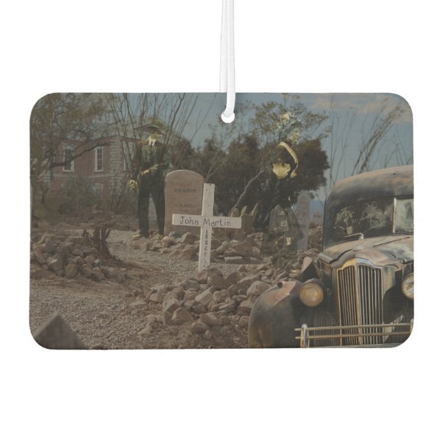 Haunted Graveyard in Tombstone Air Freshener (Front)