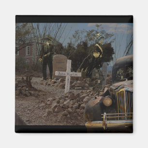 Haunted Graveyard in Tombstone Magnet