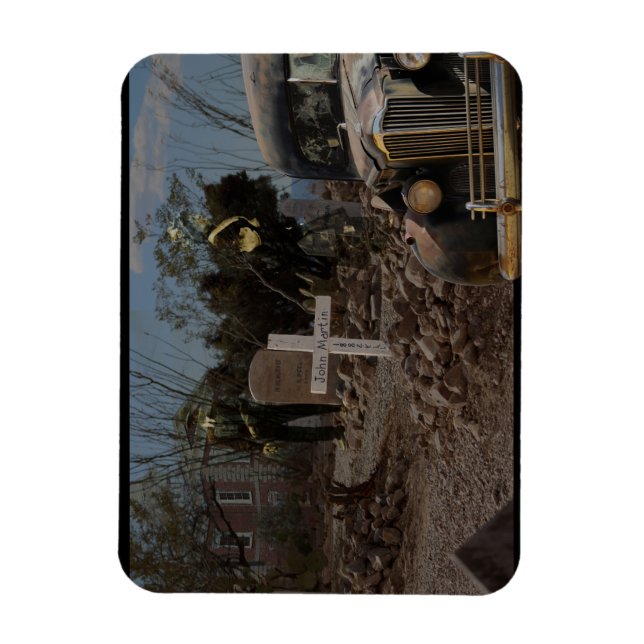 Haunted Graveyard in Tombstone Magnet (Vertical)