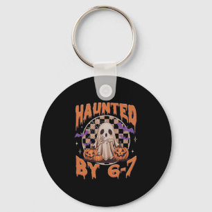 Haunted Halloween Haunted 67 Number 67 Six Seven M Keychain