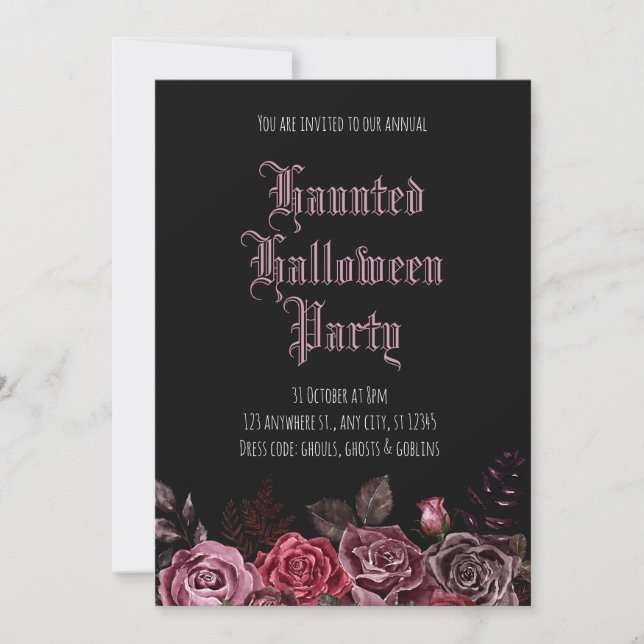 Haunted Halloween Party  Invitation (Front)