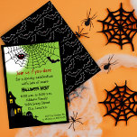 Haunted Halloween Party Invitation<br><div class="desc">© 2010 Socialite Designs.  Spider,  bat and haunted house spooky Halloween invitation ready for you to personalize with your own text. Need HELP with customization?  Please do not hesitate to contact Socialite Designs.</div>