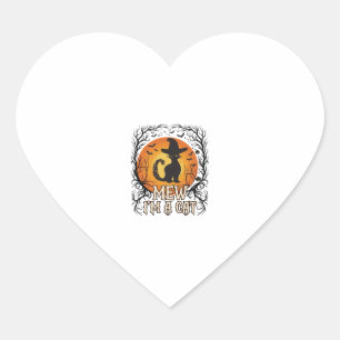 Haunted Halloween Pumpkin Spooky Night Ghost Silho Heart Sticker