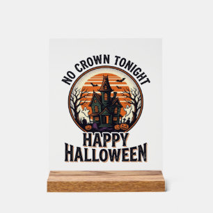 Haunted Halloween Shirt With Spooky Manor Art_1 Acrylic Sign
