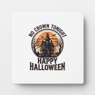 Haunted Halloween Shirt With Spooky Manor Art_1 Plaque