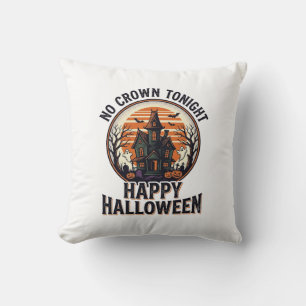 Haunted Halloween Shirt With Spooky Manor Art_1 Throw Pillow