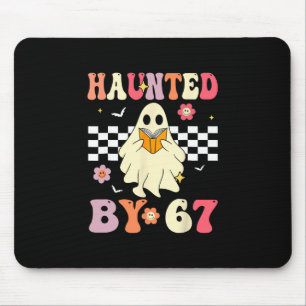 Haunted Halloween Skeleton Haunted Six Seven Numbe Mouse Pad