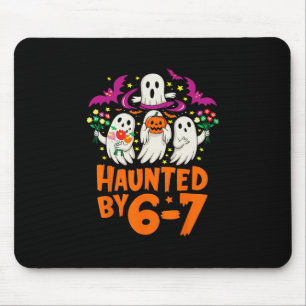 Haunted Halloween Skeleton Haunted Six Seven Numbe Mouse Pad