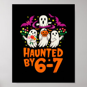 Haunted Halloween Skeleton Haunted Six Seven Numbe Poster