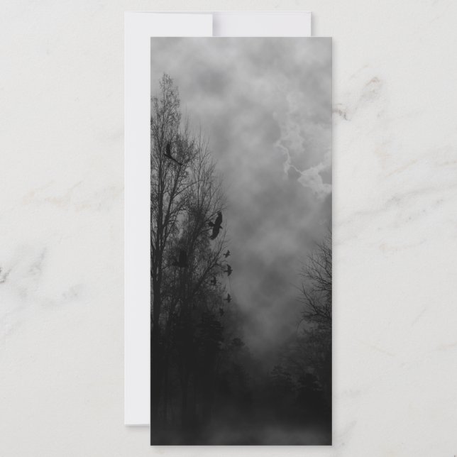 Haunted Halloween Sky with Ravens (Front)