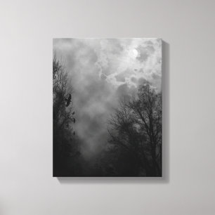 Haunted Halloween Sky Wrapped Canvas