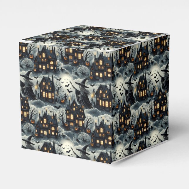 Haunted Halloween Theme Favor Box (Front Side)
