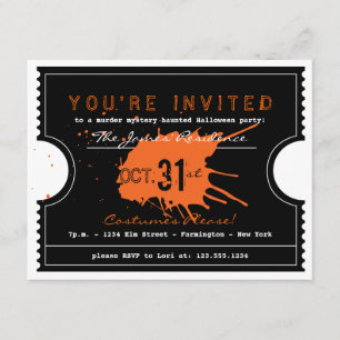 Haunted Halloween Ticket Party Invitation