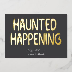 "Haunted Happening" Halloween Typography