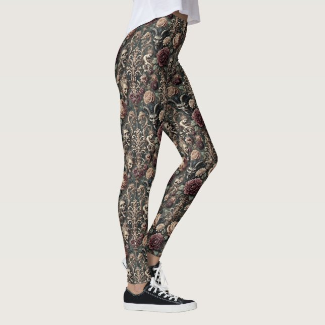 Haunted Harmonics – Gothic Victorian Delirium  Leggings (Right)