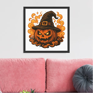 Haunted Harvest – Double-Sided Halloween Pumpkin & Canvas Print