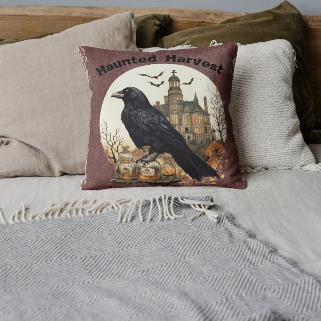 Haunted Harvest halloween throw pillow (Creator Uploaded)