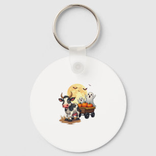 Haunted Hayride Cow Keychain