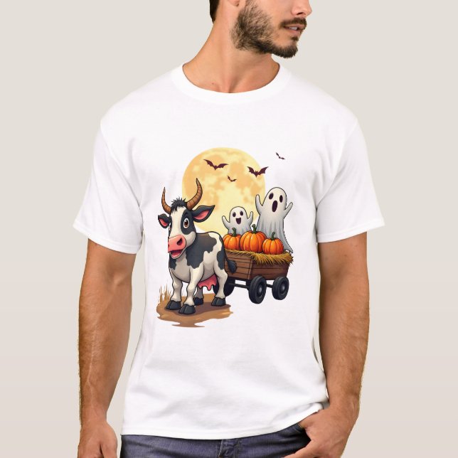 Haunted Hayride Cow T-Shirt (Front)