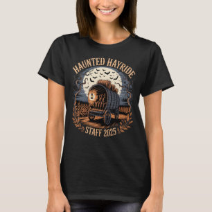 Haunted Hayride Staff 2025 Halloween T-Shirt