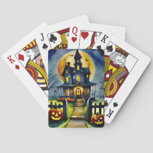 Haunted Hollow & Moon Playing Cards