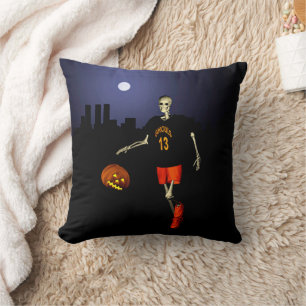 Haunted Hoops Throw Pillow