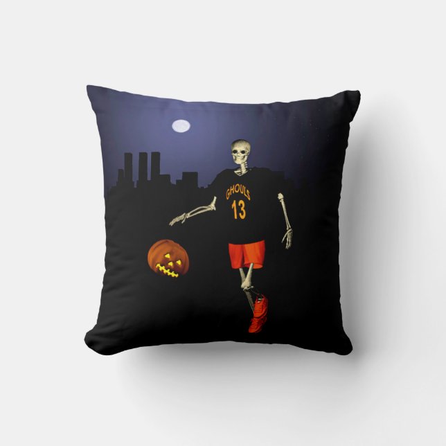 Haunted Hoops Throw Pillow (Front)