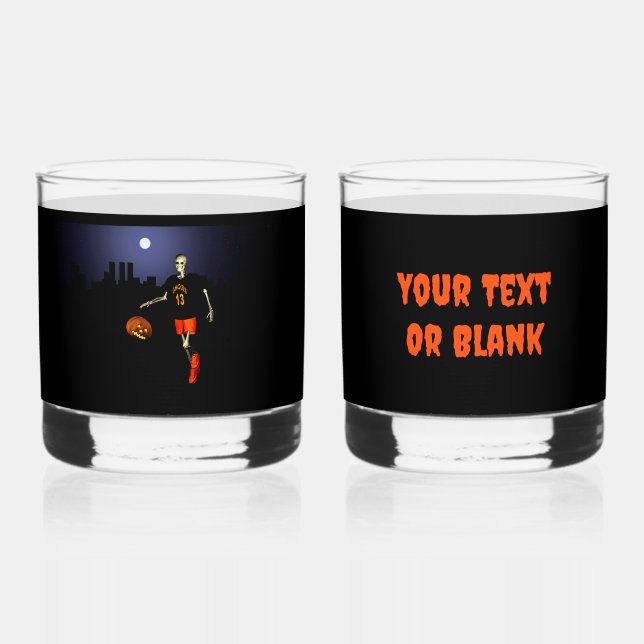 Haunted Hoops Whiskey Glass (Front)