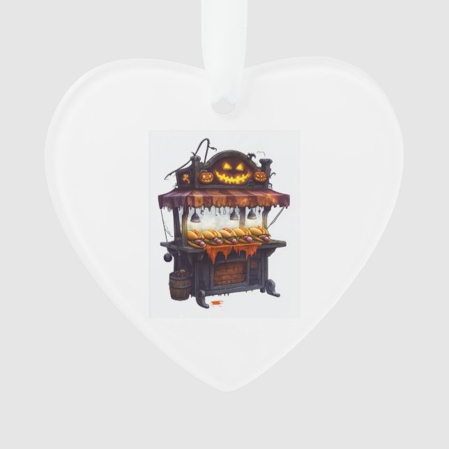  Haunted Hot Dog Stand Ornament (Front)