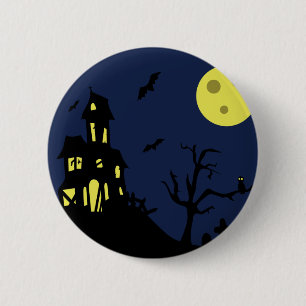 Haunted House 2 Inch Round Button