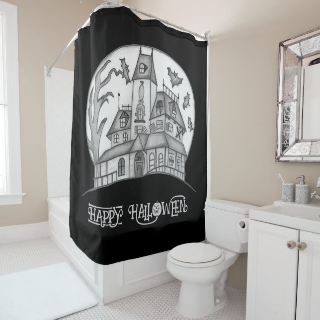 Haunted House and Bats Halloween  (In Situ)