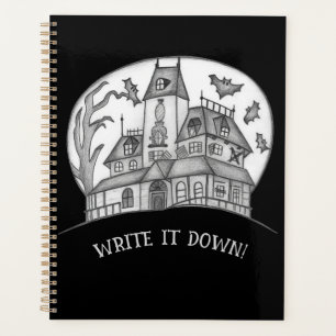 Haunted House and Bats Halloween Planner