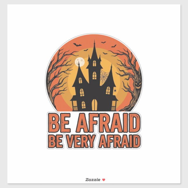 Haunted House Be Afraid Vintage Halloween Design_1 (Sheet)