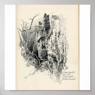Haunted House Canvas Poster