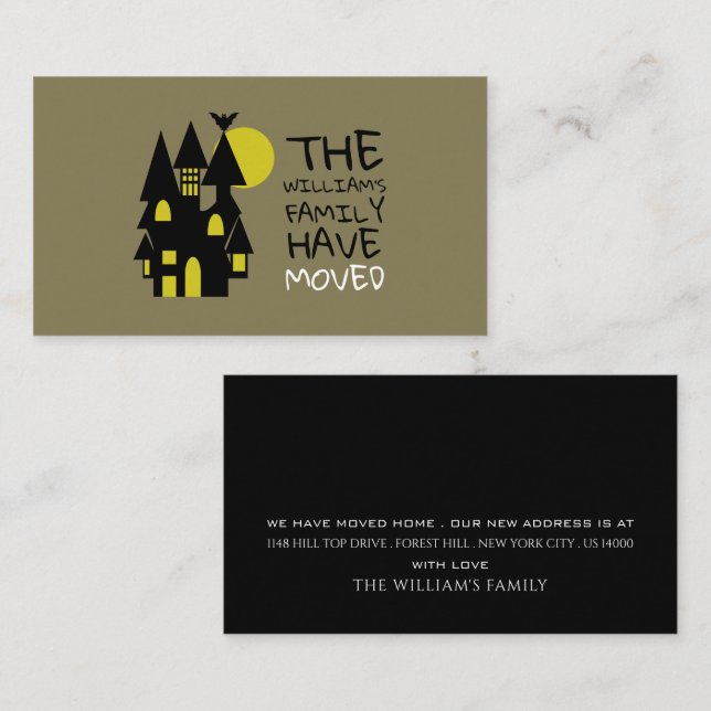 Haunted House, Change of Address Card (Front/Back)