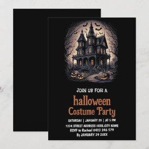 Haunted House Costume Halloween Party Invitation