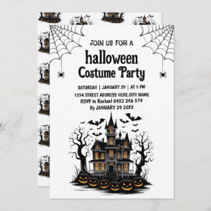 Haunted House Costume Halloween Party Invitation  