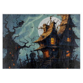 Haunted House Cutting Board